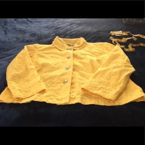 Yellow, cotton/spandex jacket , Chico’s